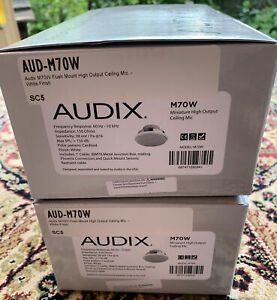 Audix M70W / Flush Mount High-Output Ceiling Mic / White / NEW Sealed Box (SC5)