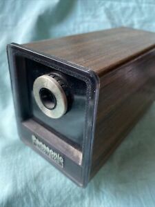 Panasonic KP-77s Electric Pencil Sharpener Auto-Stop Wood Grain Heavily Used