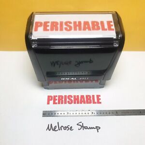 Perishable Rubber Stamp Red Ink Self Inking Ideal 4913