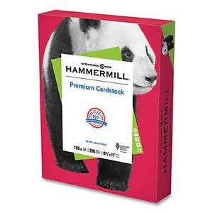 Hammermill Premium Cardstock, 110 Lb, 8.5 X 11, Red, 200/Ream 168300R