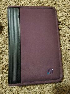 Mead a5 Personal Notebook Zippered Maroon 9 x 6 Vintage