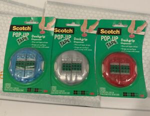 3M Scotch Pop Up Tape Deskgrip Dispenser With 2 Tape Packs Lot 3 PACK