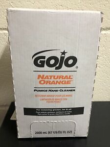 GoJo Natural Orange Pumice Hand Cleaner Remove Grease Tar &amp; Oil 2000ML Refill