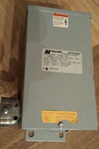 Magnetek jefferson power former 3r, kva..250 120/240, 211-041 class 180. for sale
