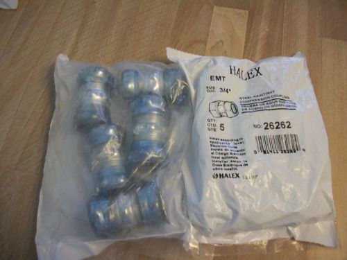 Electrical-&#034;Halex&#034; Pack of Five-3/4 Raintight Compression Couplings&#034;NEW 2 pak