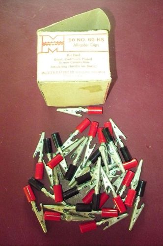 MUELLER ELECTRIC CO NO. 60-HS ALLIGATOR CLIPS LOT OF 32