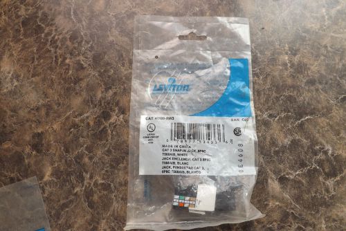 LEVITON 41108-RW3 Jack, White, Cat3  Sealed in package