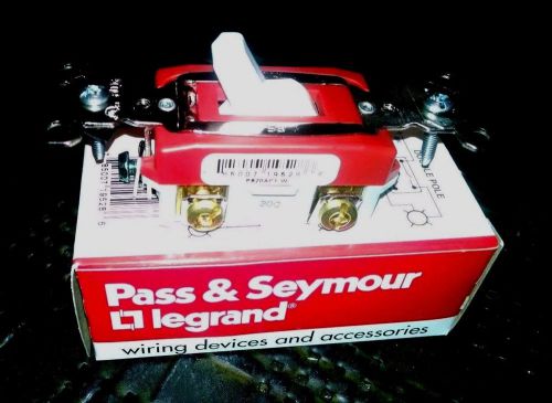 NEW IN BOX PASS &amp; SEYMOUR LEGRAND PS20AC1-W SINGLE POLE SWITCH 20 AMP 120/277 V