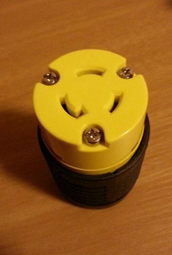 Turnlok connector twist and lock female black &amp; yellow 20 amp 125/250v for sale