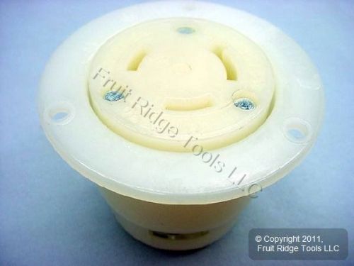 New leviton l12-30 locking flanged outlet 30a 480v 3? for sale