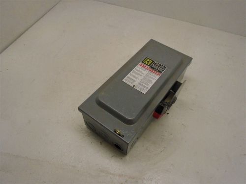 SQUARE D H221N 30 AMP TYPE 1 FUSIBLE SAFETY DISCONNECT SWITCH USED