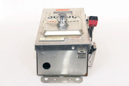 Square D CHU361DS  30A 600V Stainless Steel, Non-Fusible Switch, c/w Push Button