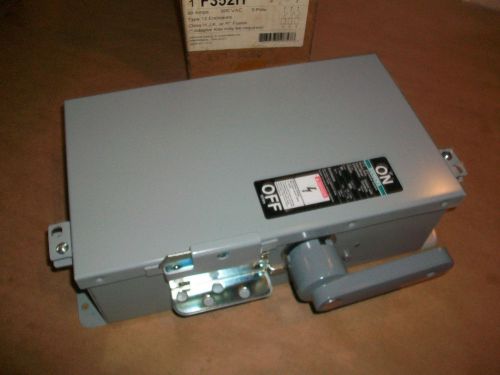 Siemens f352h i-t-e 600vac 60amps 3 pole heavy duty type 12 enclosed switch for sale