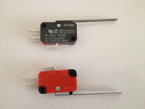 Long Straight Hinge Lever Type SPDT Micro Switch Limit Switch V-153-1C25