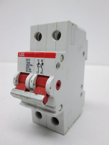 ABB E272 100A ISOLATOR 2POLE SWITCH 240V-AC 100A AMP D298265