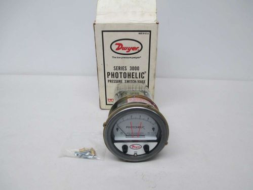 NEW DWYER 3005 SERIES 3000 PHOTOELECTRIC 0-5IN-H2O PRESSURE GAUGE D370841