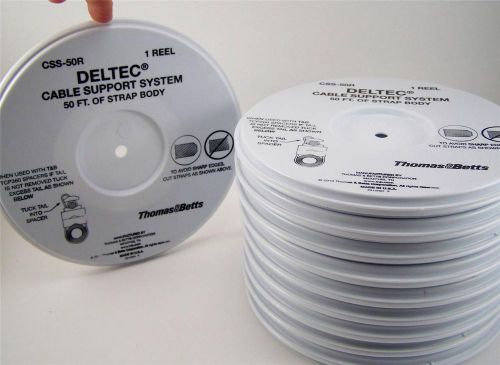 Deltec Cable Support System BOX OF 10 CSS-50R  50&#039; of Strap Body Each SHIPS FREE