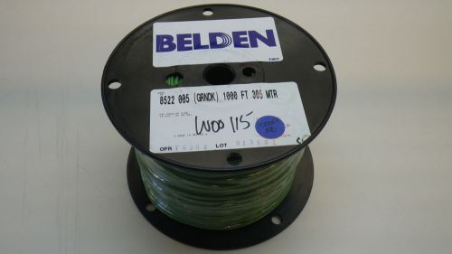 BELDEN 8522 005 1000, PVC Hook-up Wire 18 AWG Green, 1000FT, New