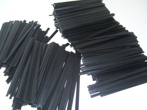 500 PLASTIC TWIST TIES BLACK 4&#034;  GENERAL USE