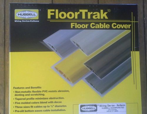 HUBBELL FT4Y5 5 FOOT FLOORTRAK FLOOR CABLE COVER YELLOW 3.25&#034; Wide X 1.1&#034; High