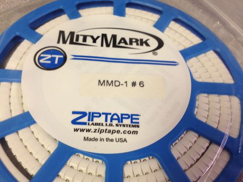 MITY MARK MMD1-6 PVC Disc Wire Marker &#034;6&#034; 10-16AWG 500/ROLL *NEW IN PACKAGING*