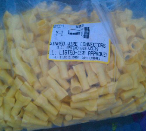 500 PCS. WINGED WIRE CONNECTORS.  Y YELLOW (WWCY-1)