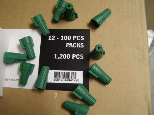 Lot 1200  green wing grounding wirenuts less than $3.60 per hundred nib for sale