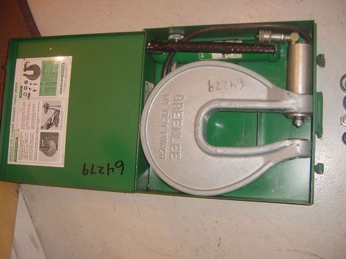 Greenlee 1731-h-767 c-frame knockout punch driver w/ 767 hand pump &amp; dies &amp; case for sale