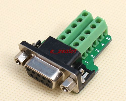 Db9-m9 db9 nut type connector 9pin female adapter terminal module rs232-terminal for sale