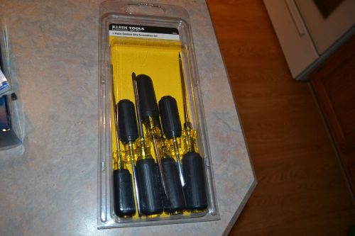 KLEIN TOOLS 85076 Screwdriver Set,Combo,Cushion,7 Pc  Brand New  1 Day Listing!