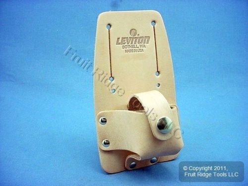 Leviton leather belt holster for tone test set w/ snap closure strap 49560-lcc for sale