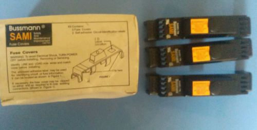 Bussman SAMI-7N Fuse Covers Black Thermoplastic 0 to100 A 600 V Lot of 3 NEW