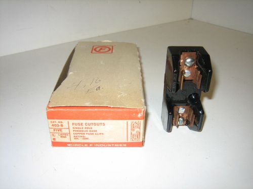 Lot 5 nos! circle f industries fuse cutouts 403-b 403b 30amp 250v for sale