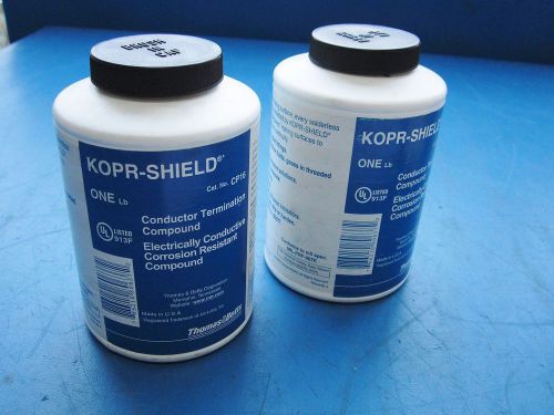 Lot of 2 bottles cp16 thomas &amp; betts kopr-shield conductive compound for sale