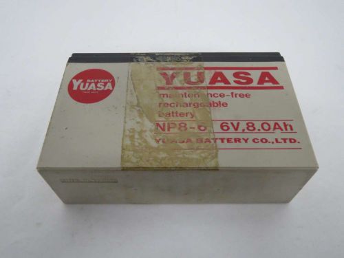 YUASA NP8-6 RECHARGEABLE BATTERY 6V 8.0AH B424684