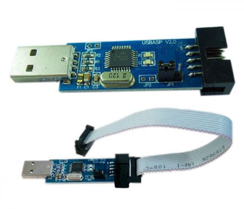 2x USBASP NEW Arrival  51 AVR Programmer Adapter 10 Pin Cable USB ATMEGA8