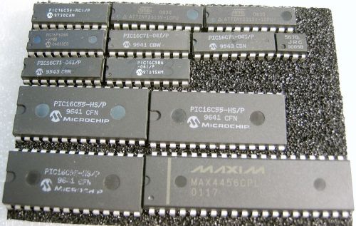 (13) PIC16C PIC16F &amp; Atmel Microcontrollers MAX4456 NE567 and more!