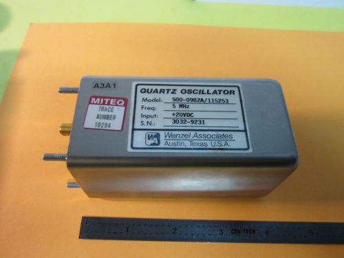Wenzel 5 mhz low phase noise quartz oscillator frequency standard bin#24 for sale