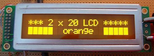 2x20 LCD Module HD44780 orange backlight