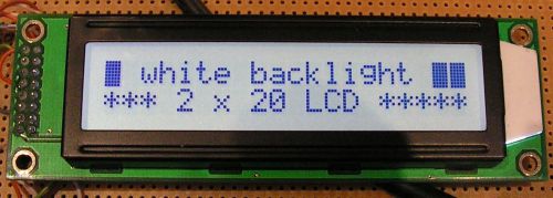 2x20 LCD Module HD44780 White backlight