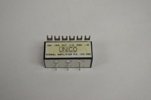 NEW UNICO 105-360 SIGNAL AMPLIFIER CONTROL MODULE 15V  D203418