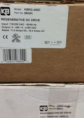 Kb regenerative drive model kbrg-2400 dc drive &#034;brand new&#034; retails $550 for sale