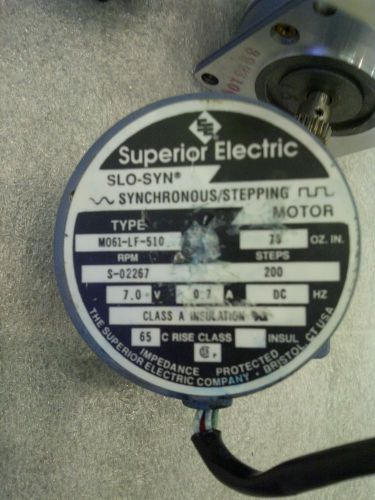 SET OF FOUR SYNCHRONOUS/STEPPING MOTORS by SUPERIOR ELECTRIC, USA
