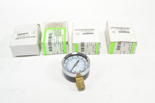 Lot 4 new msc 56468630 2in dial 1/4in lm npt 0-100psi pressure gauge b287671 for sale