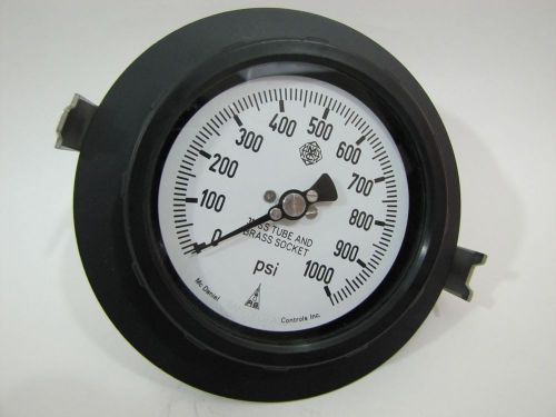 Mc daniel controls 1000 psi 316 ss tube and brass socket liquid filled 4&#034; gauge for sale