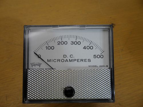 Vintage Triplet 0-500 D.C. Microamperes Panel Meter