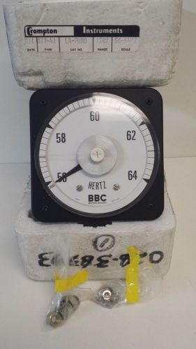 New old stock compton bbc frequency meter 56-64 hz 077-41-la-pna0 120v for sale