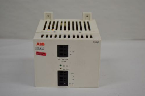 ABB SD812 3BSC610023R001 POWER SUPPLY 110-240V-AC 24V-DC 5A CONTROL D204878