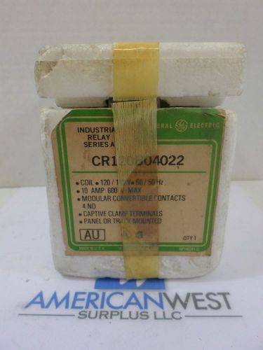 New surplus old stock ge relay cr120b04022 cr120b040  10 amp  600v for sale