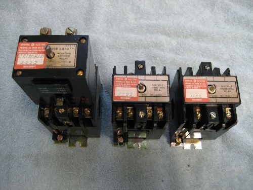 General Electric CR120B  Series A  Industrial Relay s  120 Volt Coil    Lot of 3